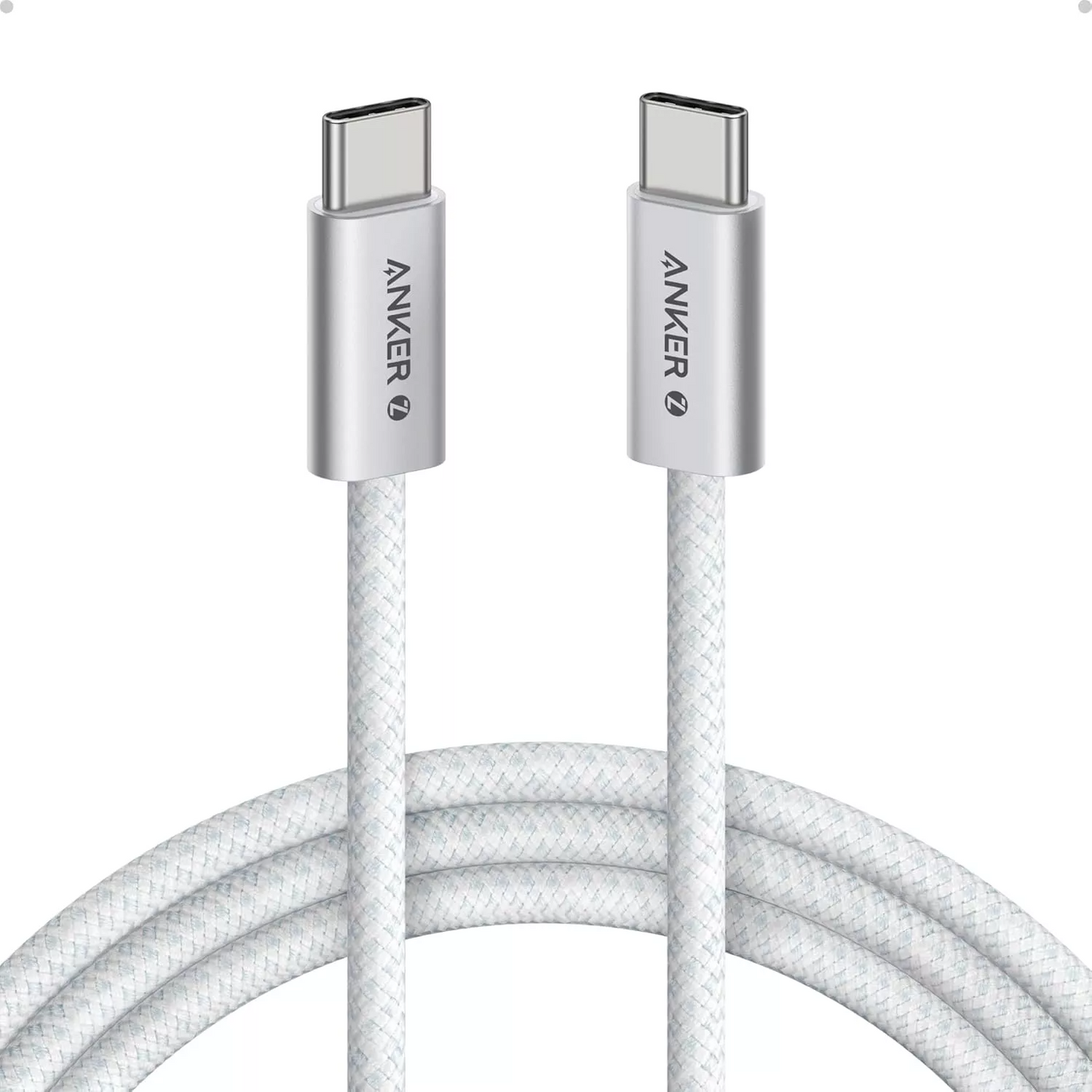 USB-C - USB-C Anker Zolo -kaapeli, 240W, 1.8m, Valkoinen A8060H22