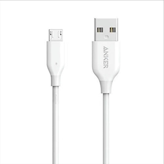 Data- ja latauskaapeli USB-A - microUSB Anker PowerLine, 18W, 1m, Valkoinen A8132H21