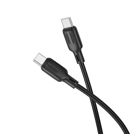 USB-C - USB-C Borofone BX113 Lenny Tietojen si latauksen kaapeli, 60W, 1m, Musta