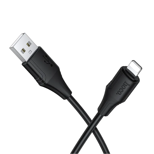USB-A - Lightning HOCO X124 -tietojen ja latauksen kaapeli, 18W, 1m, musta