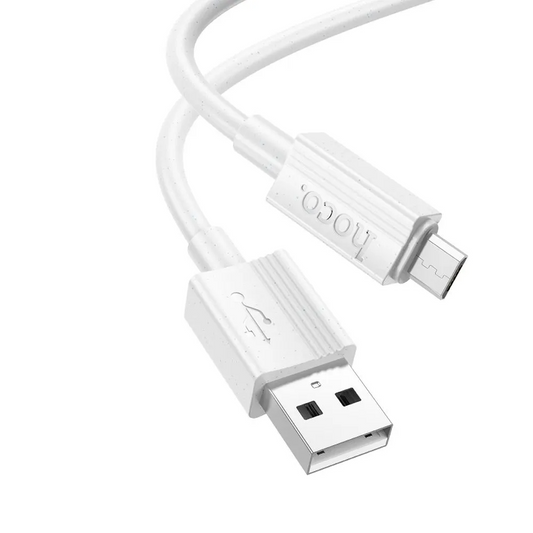 USB-A - microUSB HOCO X107 tiedonsiirto- ja latauskaapeli, 18W, 1m, valkoinen