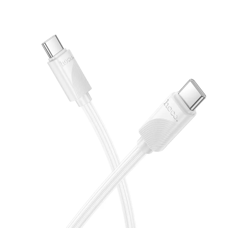 USB-C-tietojen ja latauskaapeli - USB-C HOCO X114, 60W, 1m, Valkoinen