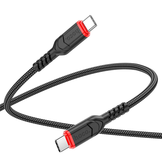 USB-C - USB-C HOCO X59 Victory -tietojen ja latauksen kaapeli, 60W, 3m, musta
