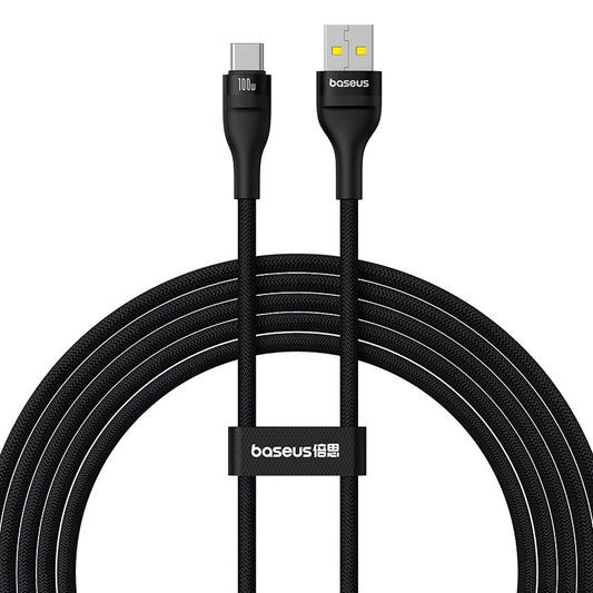 USB-A - USB-C Baseus Flash Series II tiedonsiirto- ja latauskaapeli, 100W, 2m, musta P10311804111-01