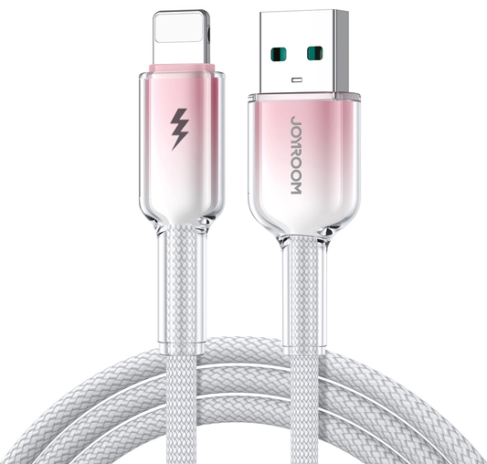 USB-A - Lightning -tietojen siirto- ja latauskaapeli Joyroom S-A42, 18W, 1,2 m, valkoinen