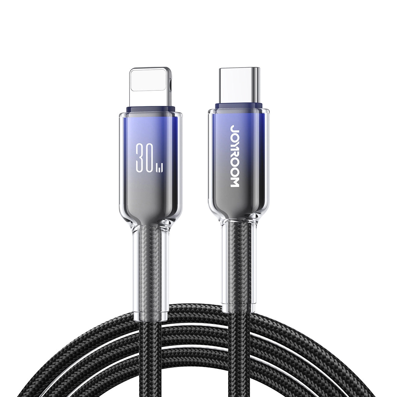USB-C - Lightning Tietojen ja Latauksen Kaapeli Joyroom S-A42, 30W, 1,2m, Musta