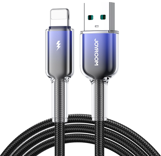 USB-A - Lightning -tietojen ja latauskaapeli Joyroom S-A42, 18W, 1,2 m, musta
