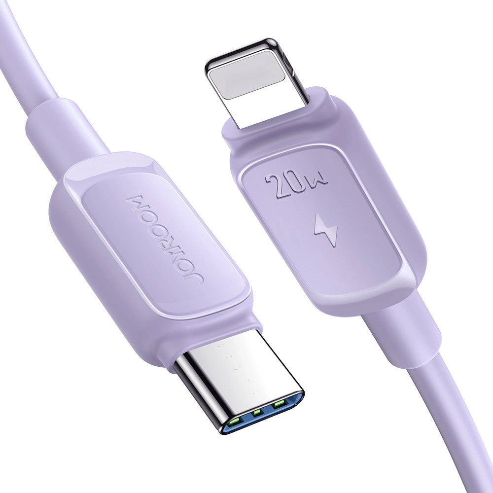 USB-C - Lightning -tietojen ja latauksen kaapeli Joyroom S-A14, 20W, 1,2 m, violetti