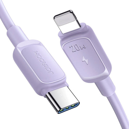 USB-C - Lightning -tietojen ja latauksen kaapeli Joyroom S-A14, 20W, 1,2 m, violetti