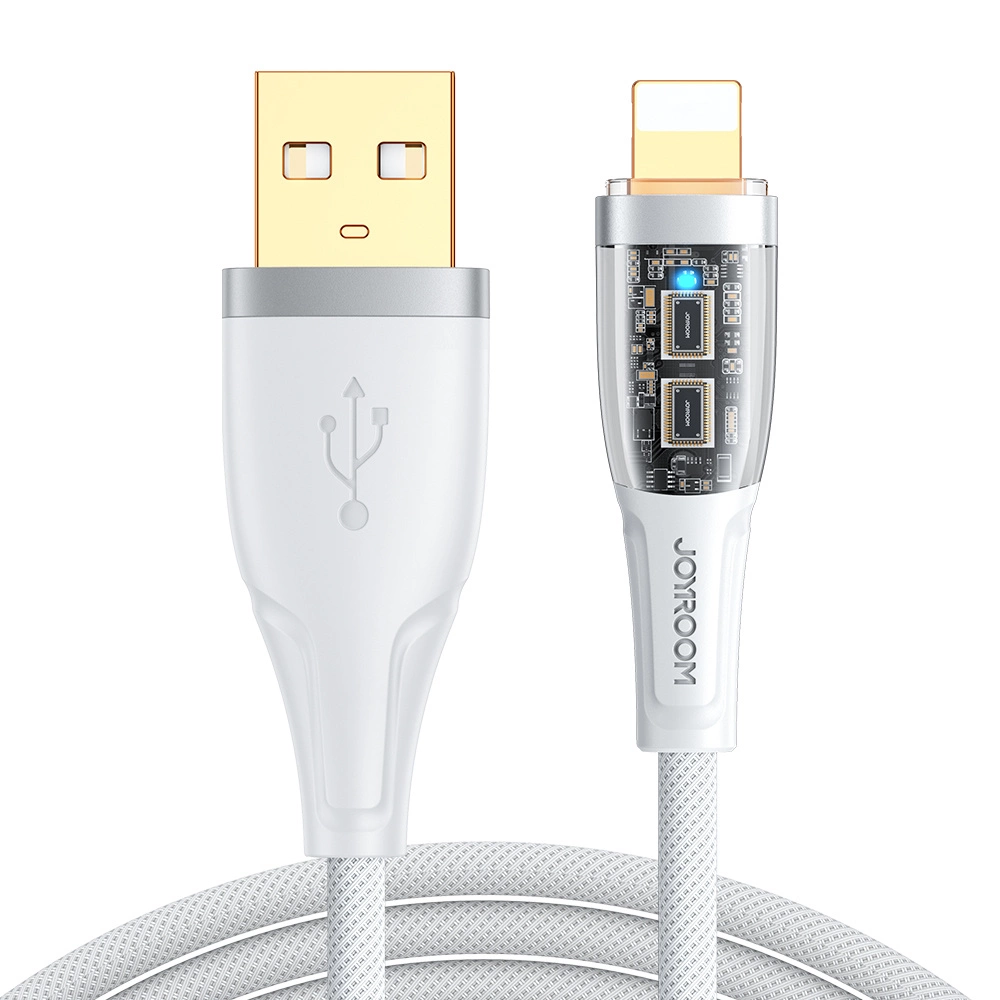 USB-A - Lightning -tietojen siirto- ja latauskaapeli Joyroom S-UL012A3, 18W, 1,2 m, valkoinen