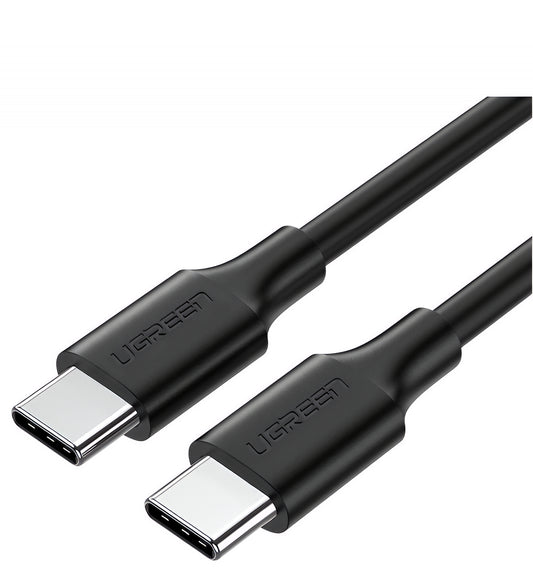 USB-C-tietojen ja latauksen kaapeli - USB-C UGREEN US286, 60W, 0,5 m, musta