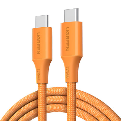 USB-C-tietojen ja latauksen kaapeli - USB-C UGREEN L502, 100W, 1m, Oranssi