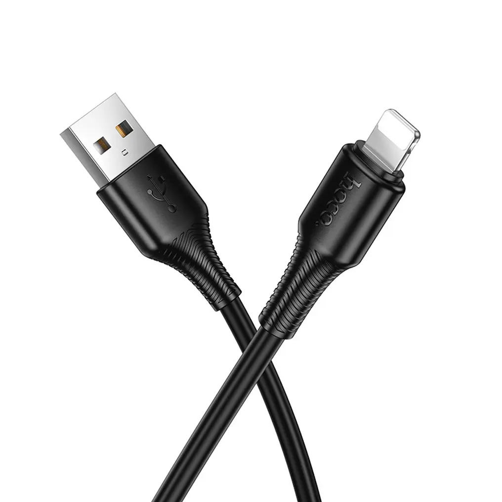 USB-A - Lightning -datakaapeli ja latauskaapeli HOCO X120, 18W, 1m, Musta