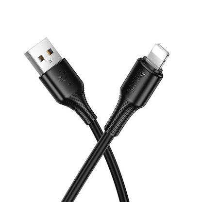 USB-A - Lightning -datakaapeli ja latauskaapeli HOCO X120, 18W, 1m, Musta