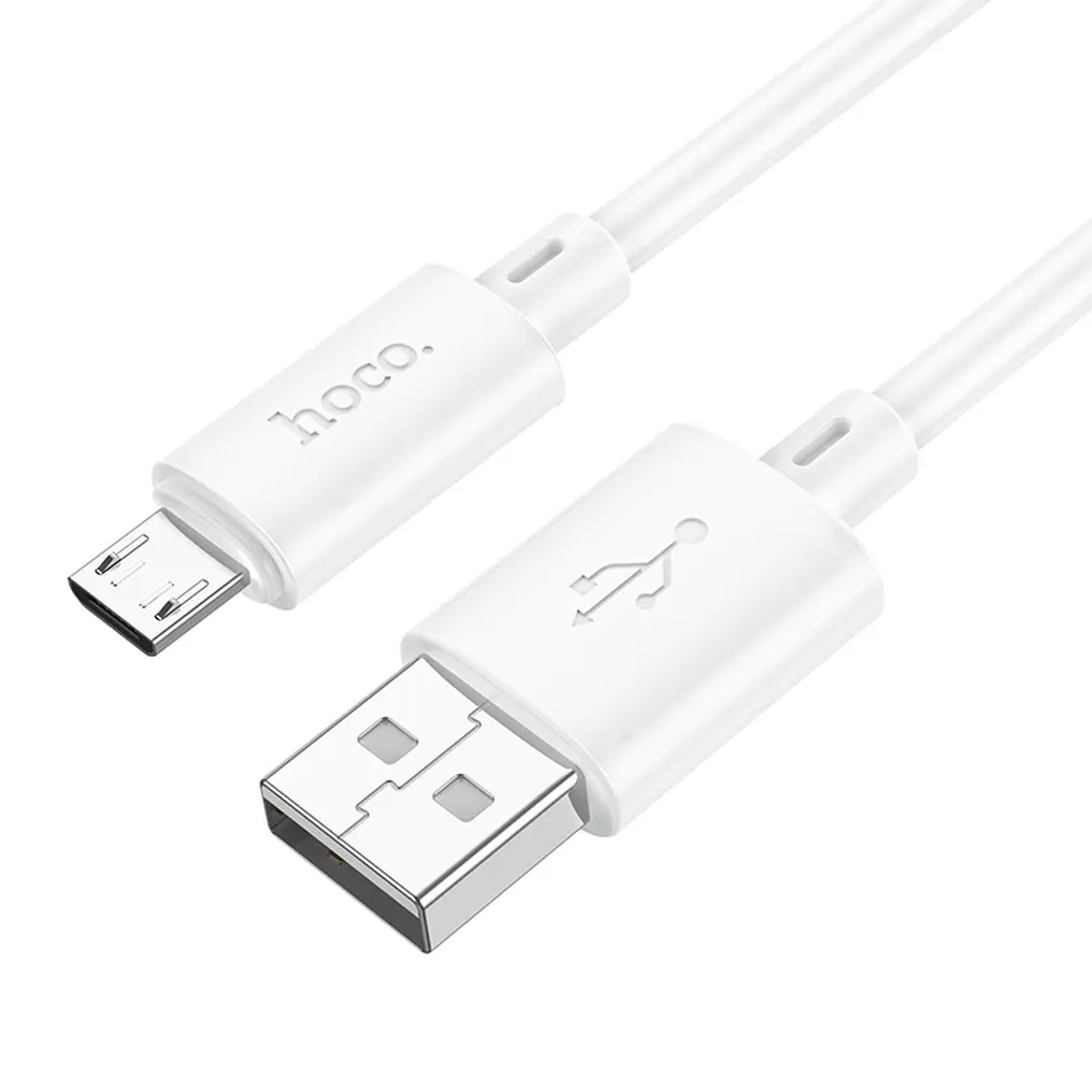 USB-A - microUSB HOCO X88 -tietojen siirto- ja latauskaapeli, 18W, 2m, valkoinen