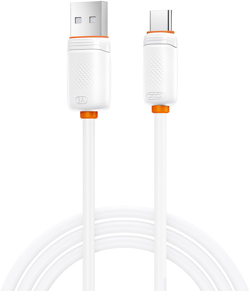 USB-A - USB-C Tietojen ja Latauksen Kaapeli XO Design NB302, 18W, 1m, Valkoinen