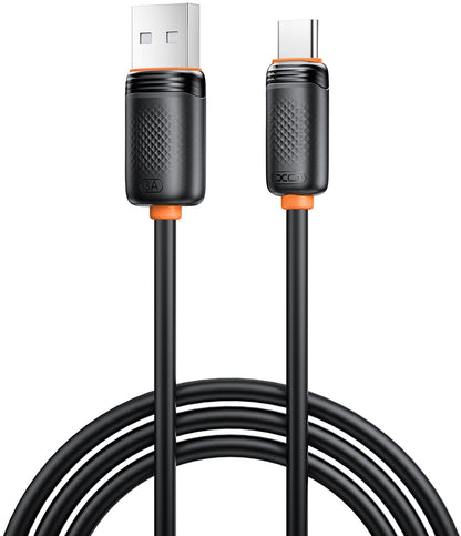 USB-A - USB-C Tietojen si latauksen kaapeli XO Design NB302, 18W, 1m, Musta
