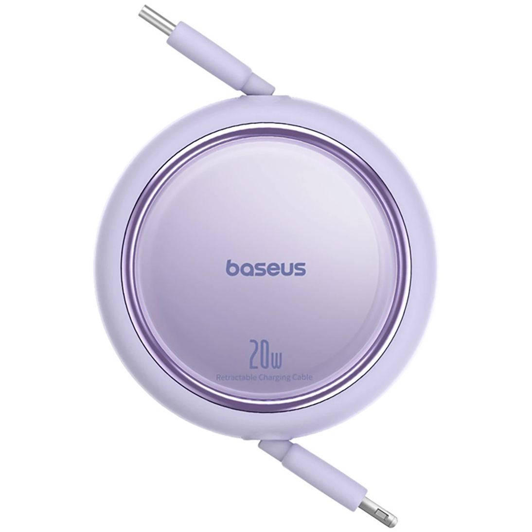 USB-C - Lightning -tietojen ja latauksen kaapeli Baseus Free2Pull Mini vedettävä, 20W, violetti P10364501511-00