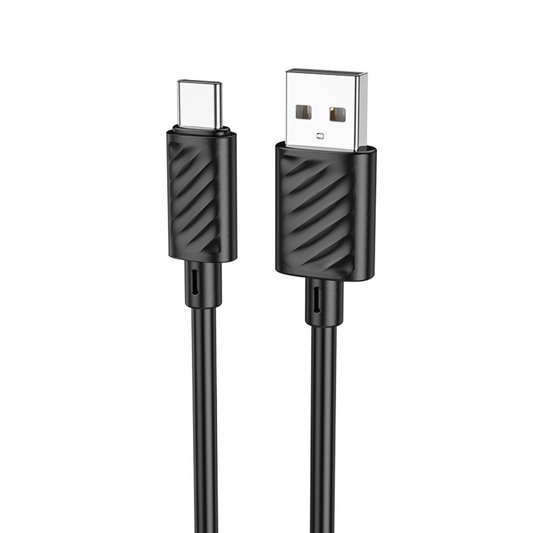 USB-A - USB-C HOCO X88 tiedonsiirto- ja latauskaapeli, 18W, 2m, musta