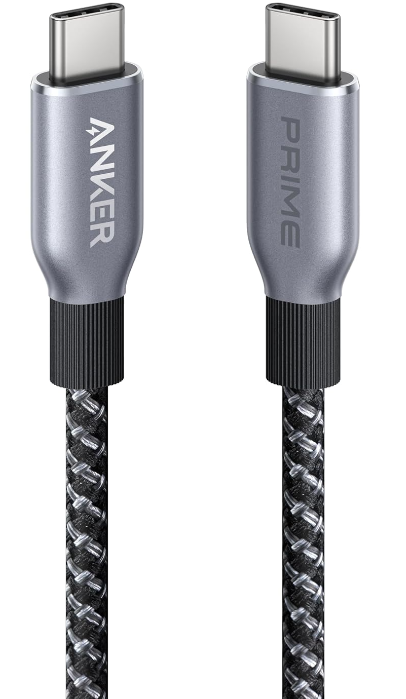 Anker Prime USB-C–USB-C-datakaapeli ja latauskaapeli, 240 W, 0,9 m, musta A88E2011