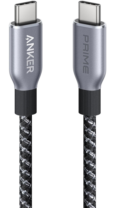 Anker Prime USB-C–USB-C-datakaapeli ja latauskaapeli, 240 W, 0,9 m, musta A88E2011