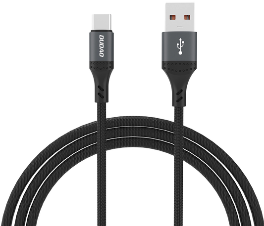 USB-A - USB-C Dudao L3ST tiedonsiirto- ja latauskaapeli, 100W, 1,2 m, musta