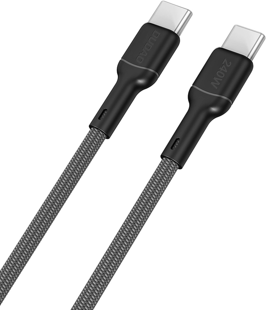 USB-C-tietojen- ja latauskaapeli - USB-C Dudao L9C Max, 240W, 2m, Musta