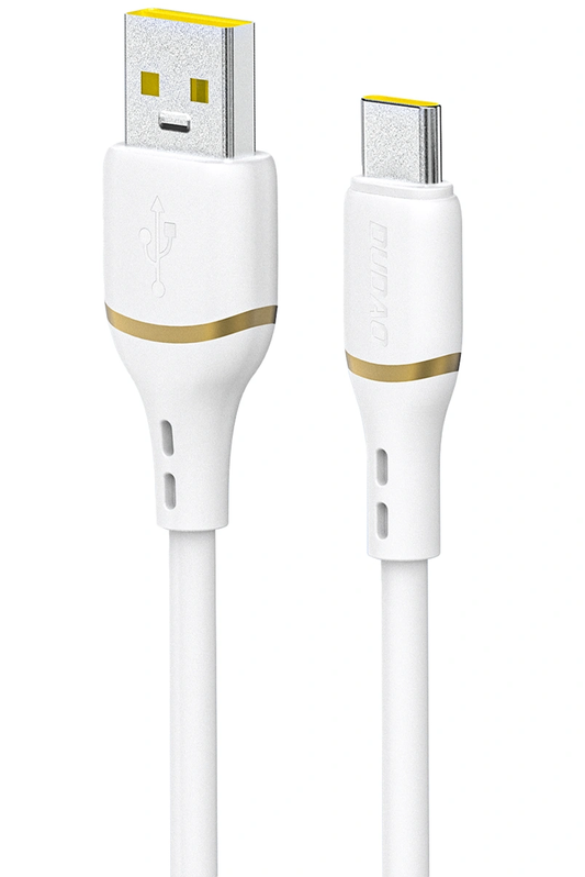 USB-A - USB-C Dudao L25T tiedonsiirto- ja latauskaapeli, 100W, 1m, valkoinen