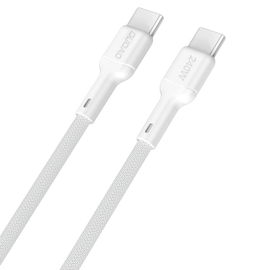 USB-C-tietojen- ja latauskaapeli - USB-C Dudao L9C Max, 240W, 1,2m, Valkoinen