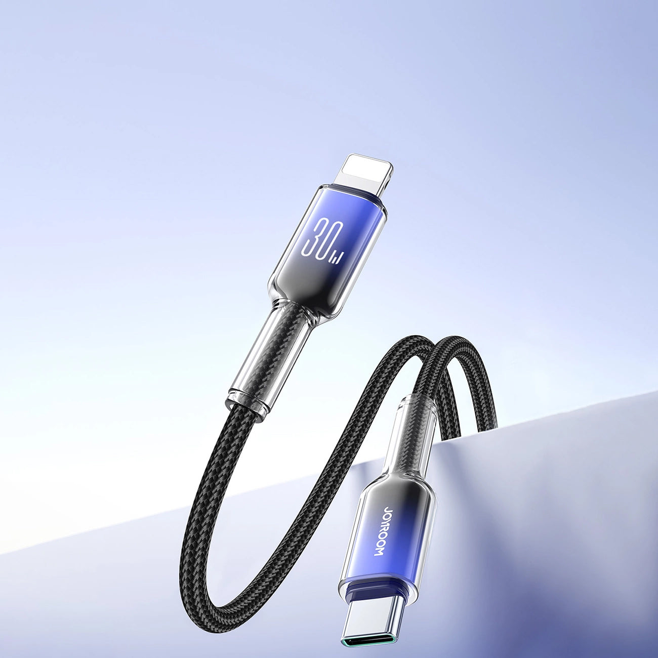 USB-C - Lightning Tietojen ja Latauksen Kaapeli Joyroom S-A42, 30W, 1,2m, Musta