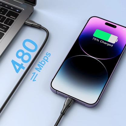 USB-C - Lightning Joyroom S-A11 Data- ja Latauskaapeli, 20W, 1.2m, Musta