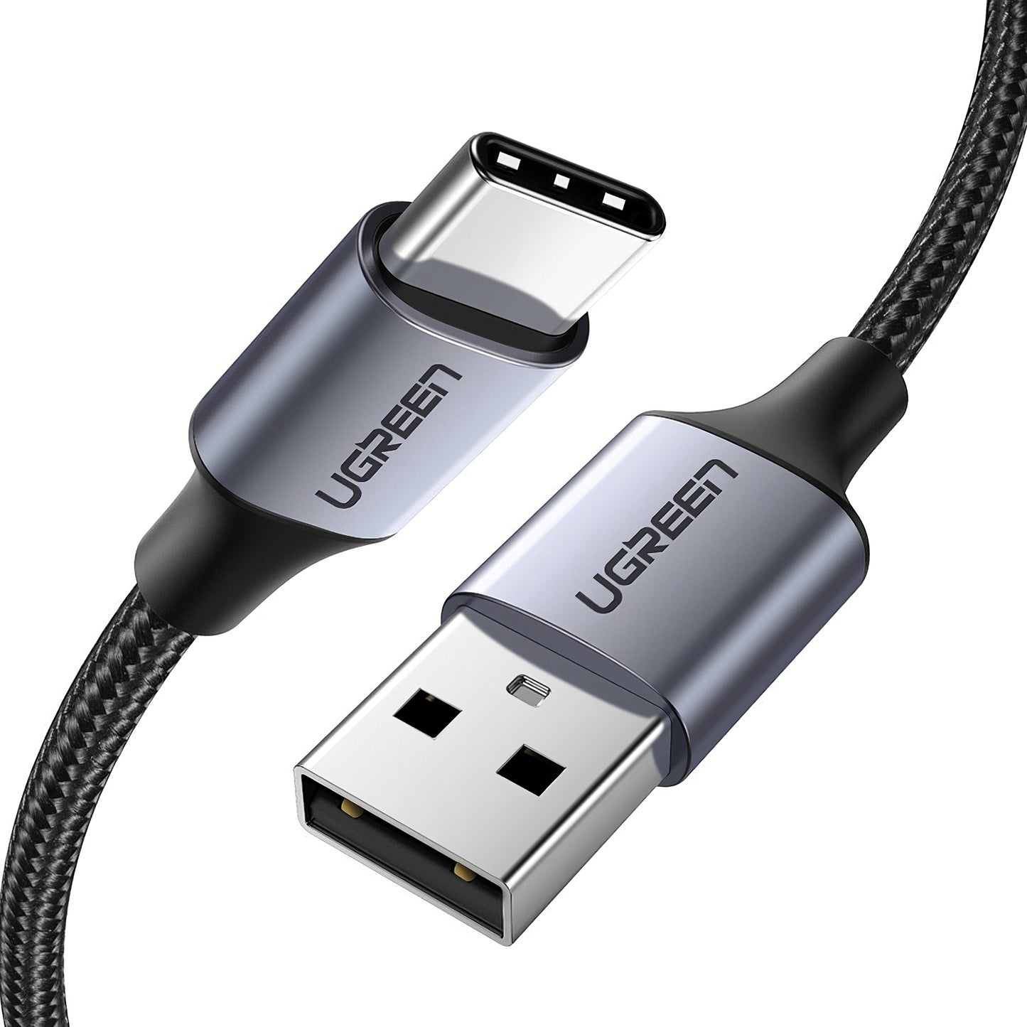 UGREEN US288 USB-A - USB-C -datalatauskaapeli, 18W, 1m, Musta