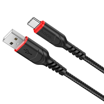 USB-A - USB-C HOCO X59 Victory -data- ja latauskaapeli, 18W, 1m, Musta