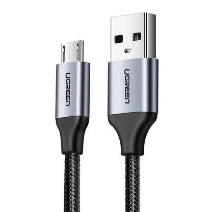 USB-A - microUSB UGREEN US290 -data- ja latauskaapeli, 18W, 1.5m, Musta