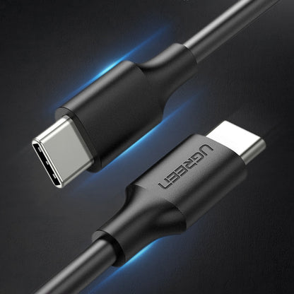 USB-C - USB-C UGREEN US286 Data- ja latauskaapeli, 60W, 1m, Musta