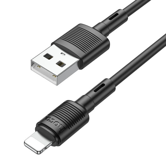 USB-A to Lightning Data and Charging Cable HOCO X83 Victory, 18W, 1m, Black