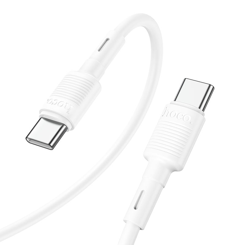 USB-C - USB-C HOCO X83 Victory -data- ja latauskaapeli, 60W, 1m, Valkoinen