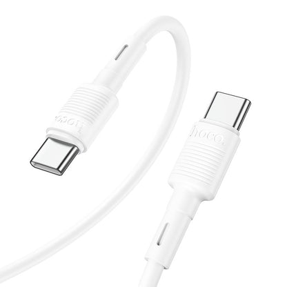 USB-C - USB-C HOCO X83 Victory -data- ja latauskaapeli, 60W, 1m, Valkoinen
