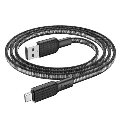 HOCO X69 USB-A - microUSB data- ja latauskaapeli, 18W, 1m, musta 