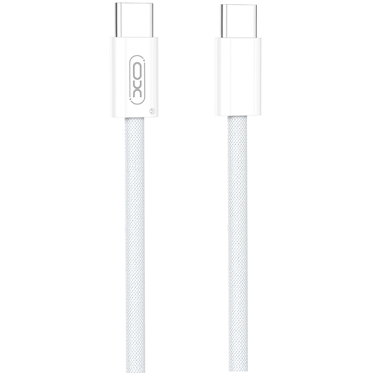 USB-C - USB-C -data- ja latauskaapeli XO Design NB-Q260A, 60W, 1m, Valkoinen