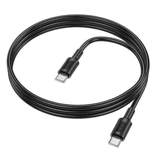 USB-C - USB-C Borofone BX111 Feliz -data- ja latauskaapeli, 60W, 1m, Musta