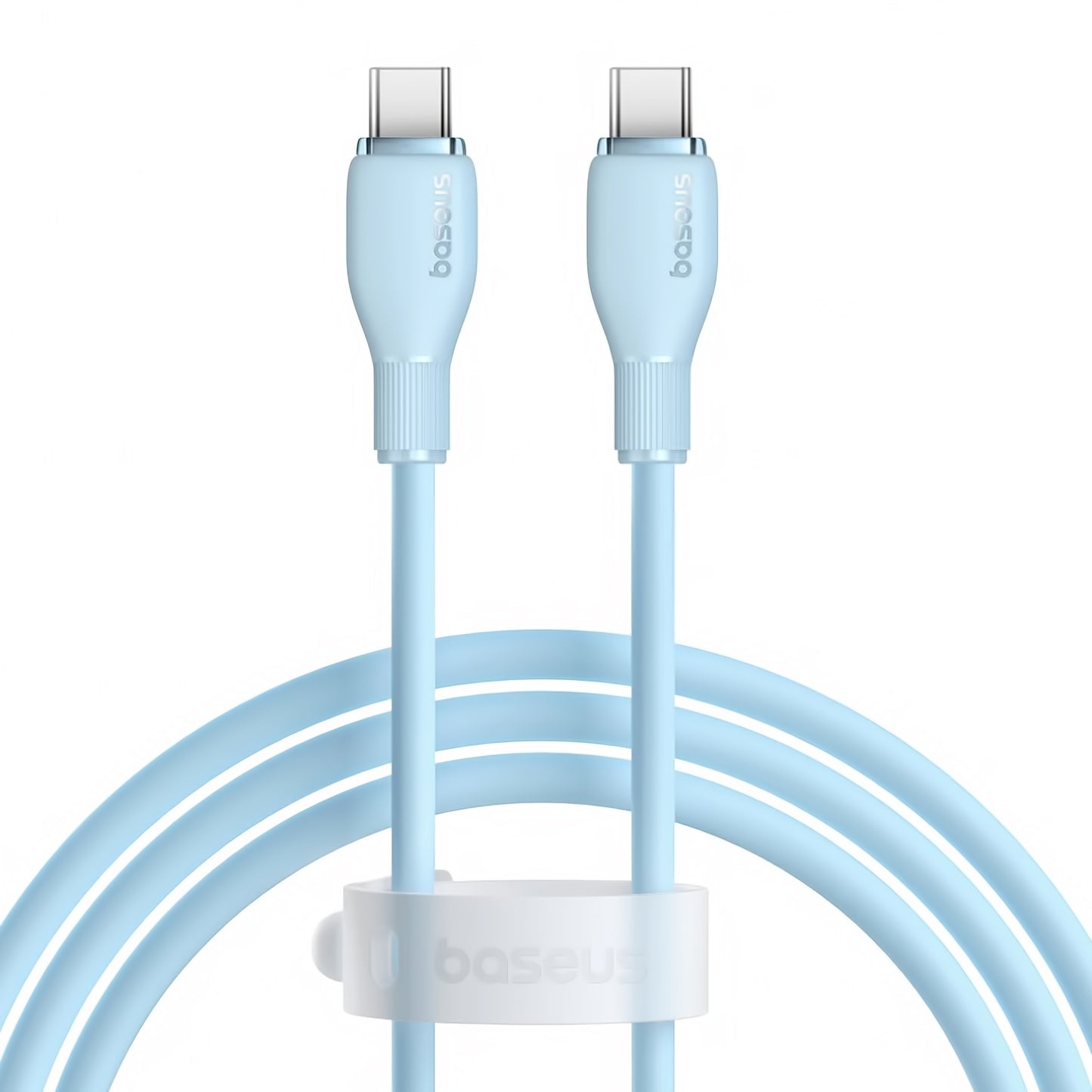 USB-C - USB-C Data- ja Latauskaapeli Baseus Pudding, 100W, 1.2m, Sininen P10355702311-00