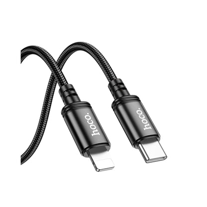 USB-C - Lightning HOCO X89 -data- ja latauskaapeli, 27W, 2m, Musta