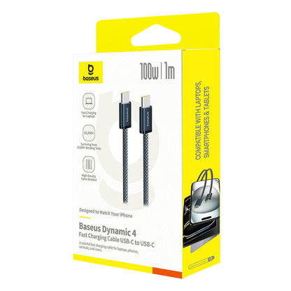 USB-C - USB-C Baseus Dynamic 4 Series -data- ja latauskaapeli, 100W, 1m, tummansininen P10381400121-00