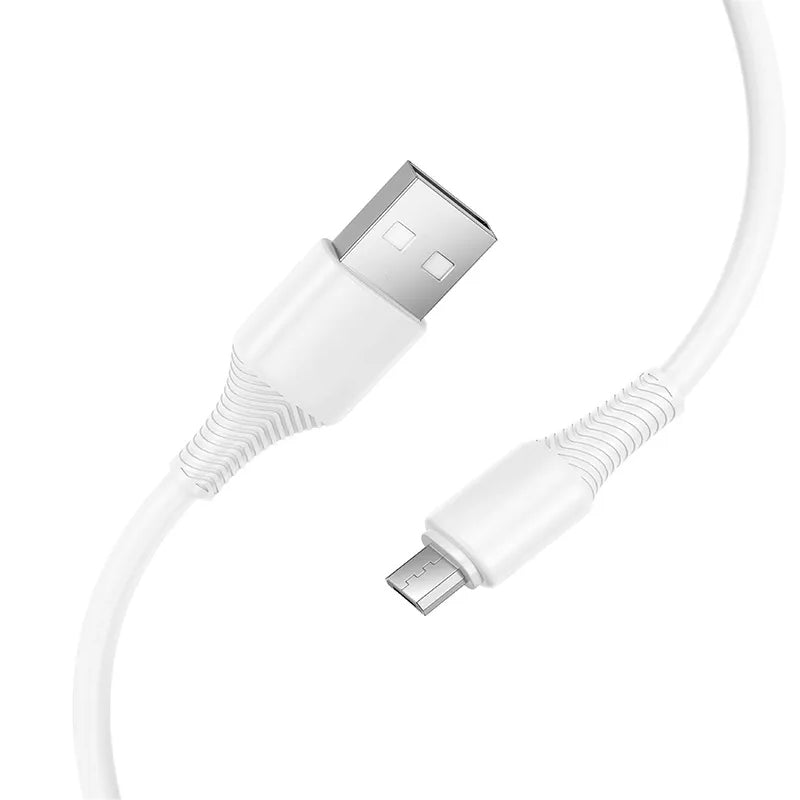 USB-A - microUSB HOCO X120 -kaapeli, 18W, 1m, Valkoinen