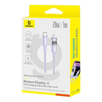 USB-C - USB-C Baseus Display 2 -data- ja latauskaapeli, 100W, 1m, Violetti P10382702511-00