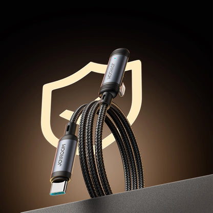 USB-C - Lightning Joyroom S-A56 EnjoyX Angled -data- ja latauskaapeli, 30W, 1.2m, Musta