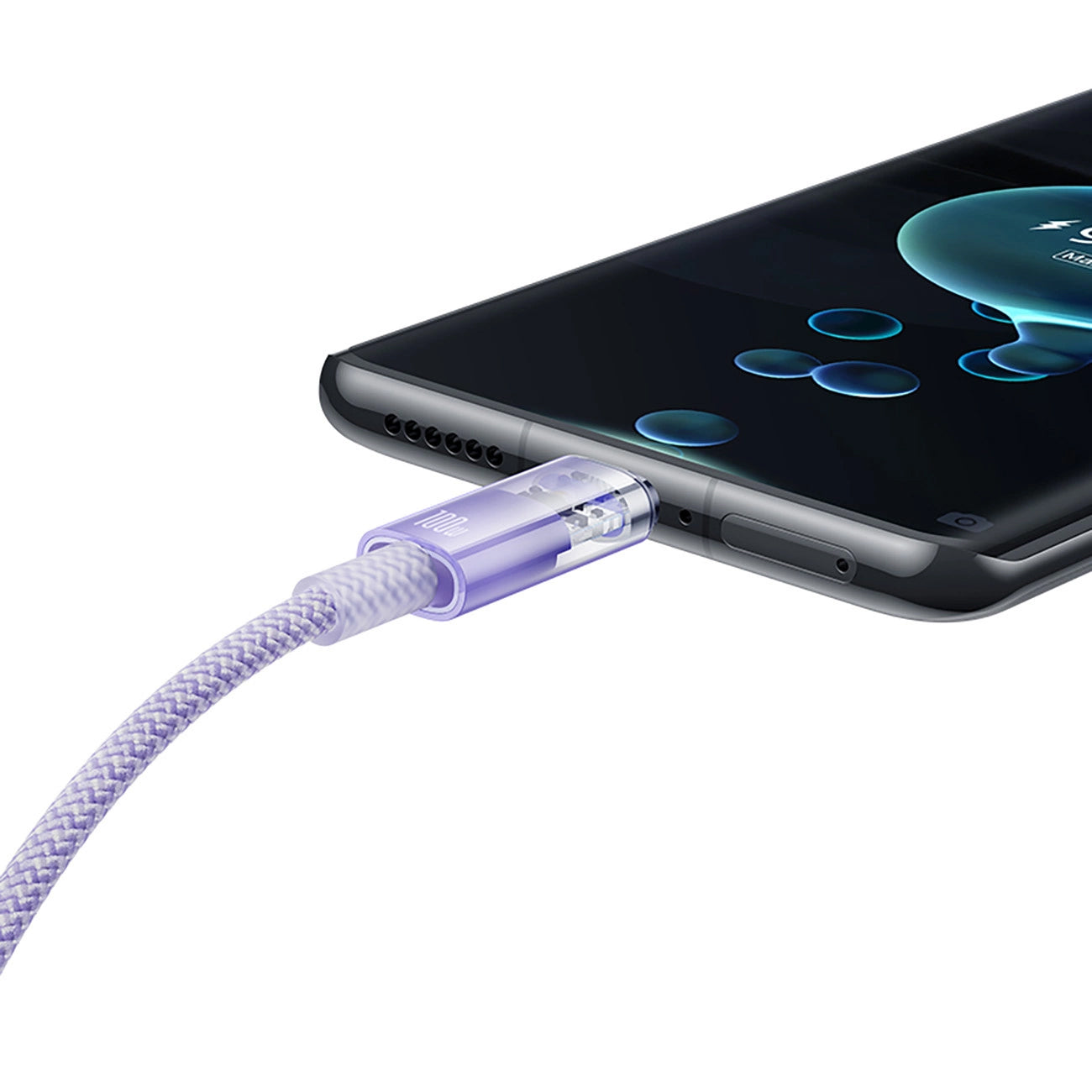 Baseus Explorer USB-A - USB-C -data- ja latauskaapeli, 100W, 1m, Violetti CATS010405