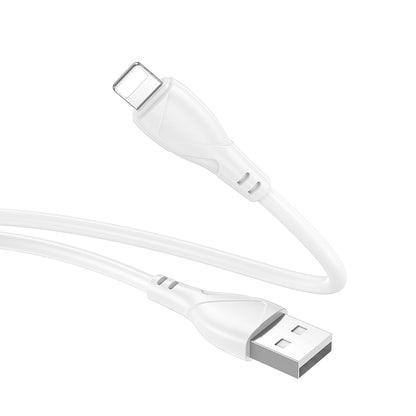 USB-A to Lightning Data and Charging Cable Borofone BX121 Energy, 18W, 1m, White