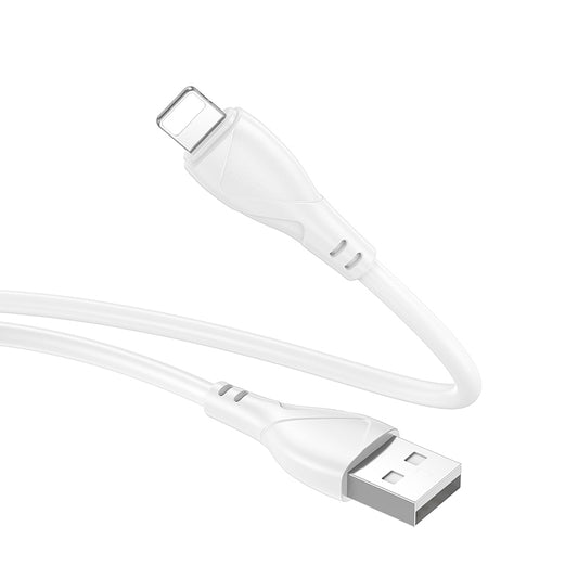 USB-A - Lightning Borofone BX121 Energy -data- ja latauskaapeli, 18W, 1m, Valkoinen